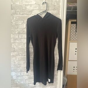 Black Long Sleeve Hoodie Dress size Small  Calvin Klein Jeans Dress PTP 15